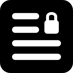 símbolo de bloqueo de documentos icono