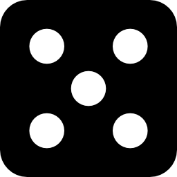 Dice with five dots icon