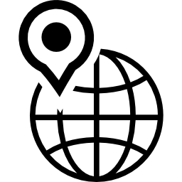 자리 표시 자 기호가있는 지구 그리드 icon
