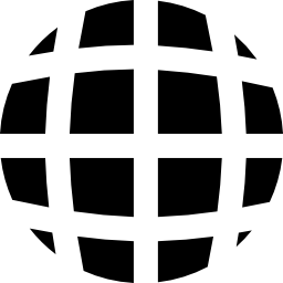 cerchio terrestre con una griglia icona