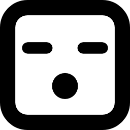 Shock face of square shape icon