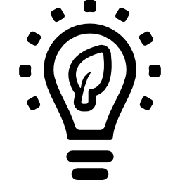 simbolo della lampadina ecologica icona