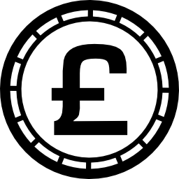 Pounds money coin icon
