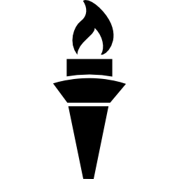 Torch of olympic style icon