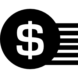 moneta dei soldi del dollaro icona