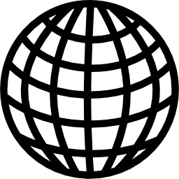 Earth grid circular symbol icon