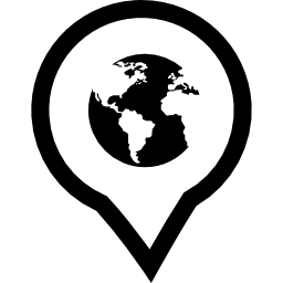símbolo da terra no espaço reservado Ícone