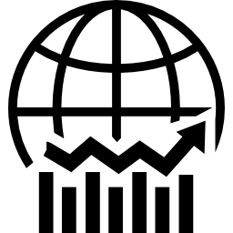 Earth and business graphic icon