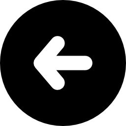 Left arrow symbol in a circle icon