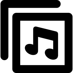 symbole carré de musique Icône