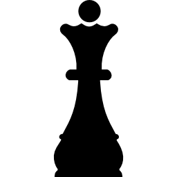 Queen chess piece black shape icon