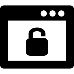 Unlock page symbol icon