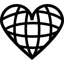 serce z siatką ikona