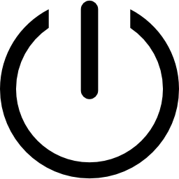 Power thin circular symbol icon