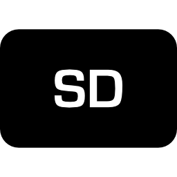 SD card rectangular shape icon