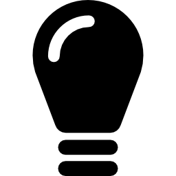 Black lightbulb icon