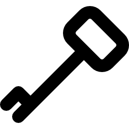 sleutel gedraaide vorm icoon