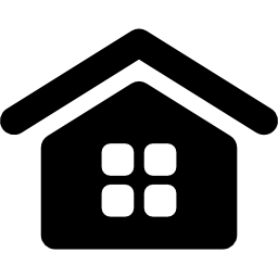 simbolo dell'interfaccia domestica con una finestra di quadrati icona