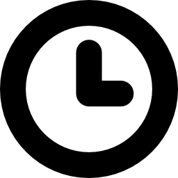 símbolo de relógio circular para interface Ícone