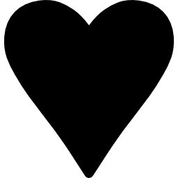 Black heart love symbol icon
