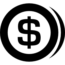 moneta dolara ikona