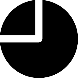 symbol graficzny kołowy dla statystyk biznesowych ikona