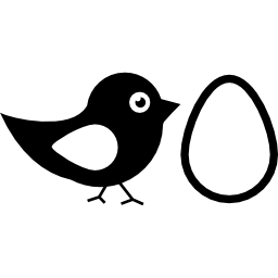 pássaro e ovo Ícone