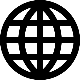 Planet Earth grid symbol icon