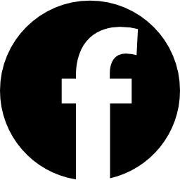 Facebook logo in circular shape icon