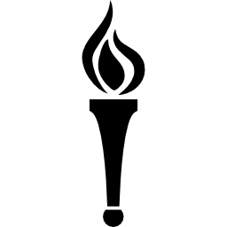 Torch with flames icon