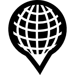 siatka ziemi w symbolu zastępczym ikona