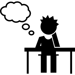 Student thinking icon