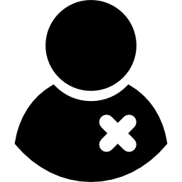 Пользователь с крестиком иконка