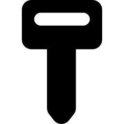 llave en posición vertical para símbolo de seguridad de interfaz icono