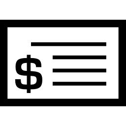 dollar geld papier icoon