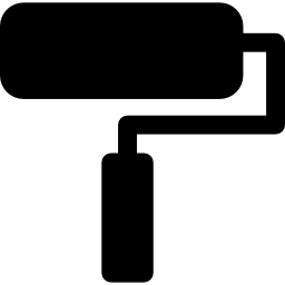 Paint roller silhouette icon