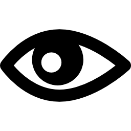 simbolo della vista dell'interfaccia della variante a forma di occhio icona