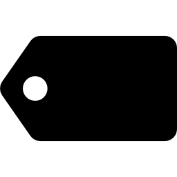 etichetta nera in posizione orizzontale icona