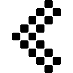point de flèche gauche du motif de petits carrés Icône