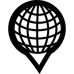 siatka ziemi w symbolu zastępczym ikona