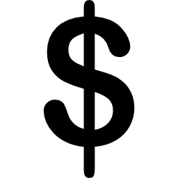 signe dollar Icône