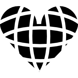 cuore con griglia icona