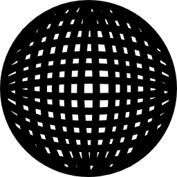 Earth with closed grid icon