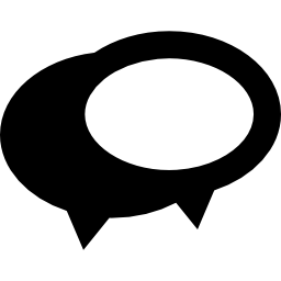 simbolo dell'interfaccia delle bolle per parlare icona