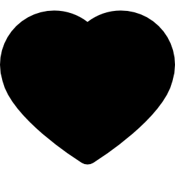 Heart black shape symbol icon