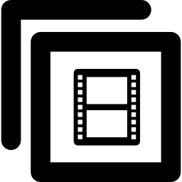 kwadratowy znak filmowy ikona