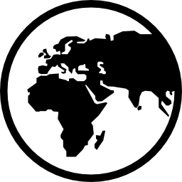 símbolo del globo terráqueo icono