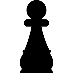 Pawn black silhouette icon