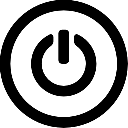 Power sign in a circle icon