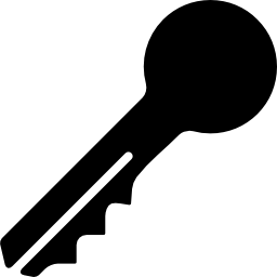 variante do formato da chave na posição diagonal Ícone